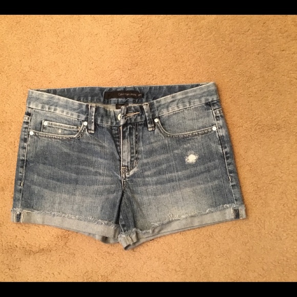 calvin klein jean shorts womens